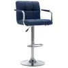 vidaXL Chaise de bar Bleu Tissu