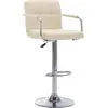 vidaXL Chaise de bar Crème Tissu