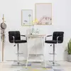 vidaXL Chaises de bar lot de 2 noir tissu