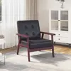 vidaXL Fauteuil Noir Similicuir
