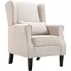 vidaXL Fauteuil Beige Tissu