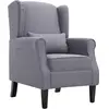 vidaXL Fauteuil Gris foncé Tissu