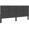 vidaXL Tête de lit Gris foncé Tissu 200x200 cm