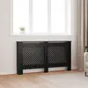 vidaXL Cache-radiateur noir 152x19x81,5 cm MDF