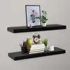 vidaXL Étagères murales flottantes 2 pcs Noir 80x20x3,8 cm