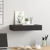 vidaXL Étagère murale flottante avec tiroir Noir 48x25x8 cm