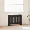 vidaXL Cache-radiateur noir 112x19x81,5 cm MDF