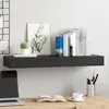 vidaXL Étagère murale flottante avec tiroir Noir 80x25x8 cm