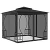 vidaXL Tonnelle avec moustiquaire 300x300x265 cm Anthracite