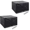 vidaXL Housses de salon de jardin 2 pcs Rotin 8 oeillets 113x113 cm
