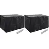 vidaXL Housses de salon de jardin 2 pcs 8 oeillets 140x70x90 cm