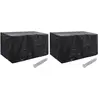 vidaXL Housses de salon de jardin 2 pcs 8 oeillets 180x70x90 cm