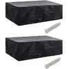 vidaXL Housses de salon de jardin 2 pcs Rotin 10 oeillets 300 x 140 cm
