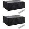 vidaXL Housses de salon de jardin 2 pcs 8 oeillets 200x160x70 cm