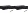 vidaXL Housses de chaise de jardin 8 oeillets 2 pcs 218 x 77 x 55 cm