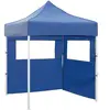 vidaXL Tente de réception pliable avec 2 parois 2x2 m Acier Bleu