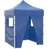 vidaXL Tente de réception pliable avec 4 parois 2x2 m Acier Bleu