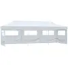 vidaXL Tente de réception escamotable pliable avec 5 parois 3x9m Blanc