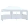 vidaXL Tente de réception pliable avec 4 parois 3x6 m Acier Blanc
