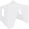 vidaXL Tente de réception pliable avec 4 parois 3x3 m Acier Blanc