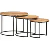 vidaXL Tables gigognes 3 pcs Bois d'acacia massif
