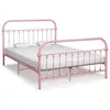 vidaXL Cadre de lit Rose Métal 120 x 200 cm
