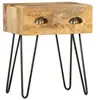 vidaXL Table de chevet 40 x 30 x 50 cm Bois de manguier massif