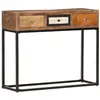 vidaXL Table console Doré 90x30x75 cm Bois de récupération massif