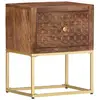 vidaXL Table de chevet 40 x 30 x 50 cm Bois de manguier massif