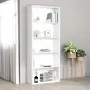 vidaXL Bibliothèque à 5 niveaux Blanc 80x30x189 cm Bois d'ingénierie