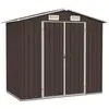 vidaXL Abri de jardin Marron 205x129x183 cm Acier galvanisé