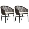 VidaXL 48136 - Lot de 2 Chaises de jardin en rotin marron
