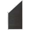 vidaXL Panneau de clôture WPC 95x(105-180) cm Gris