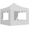 vidaXL Tente de réception pliable avec parois Aluminium 2x2 m Blanc
