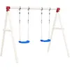 vidaXL Sièges de balançoire avec cordes 2 pcs bleu 38x16 cm PE
