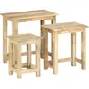 vidaXL Tables gigognes 3 pcs Bois solide de manguier
