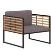 vidaXL Chaises de jardin et coussins 2 pcs Bois d'acacia Gris foncé