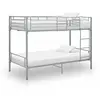 vidaXL Lit superposé Gris Métal 90x200 cm
