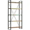 vidaXL Bibliothèque 5 niveaux 90x30x180 cm Bois solide de récupération