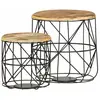 vidaXL Tables basses 2 pcs Bois solide de manguier