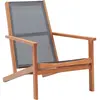 vidaXL Chaise de jardin Gris Bois d'eucalyptus solide et textilène