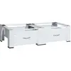 vidaXL Socle double pour lave-linge et sèche-linge avec tiroirs Blanc