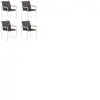 vidaXL Chaises de jardin 4 pcs Textilène et acier inoxydable Gris