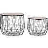Tables basses 2 pcs. noir