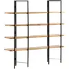 vidaXL Bibliothèque à 4 niveaux 160x35x160 cm Bois de manguier massif