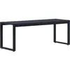 vidaXL Banc de jardin 120,5 cm Panneau PS Noir