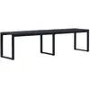 vidaXL Banc de jardin 180 cm Panneau PS Noir