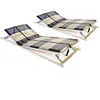 vidaXL Sommiers à lattes 2 pcs avec 42 lattes 7 zones 70x200 cm