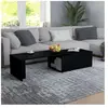 vidaXL Table basse Noir 150x50x35 cm Aggloméré