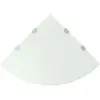 vidaXL Étagères d'angle 2 pcs et supports chromés Verre Blanc 45x45 cm